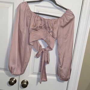 HYFVE Blush Pink Satin Blouse